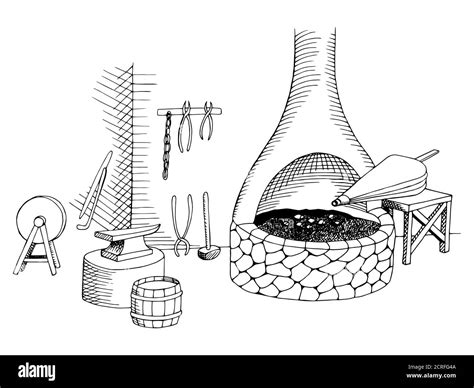Smithy graphic art black white illustration vector Stock Vector Image & Art - Alamy