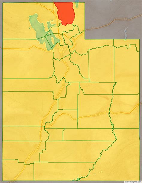 Map of Cache County, Utah