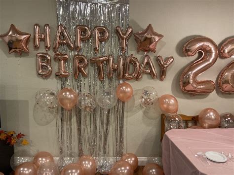 22nd Birthday Decor | 22nd birthday, Birthday decorations, Birthday party decorations