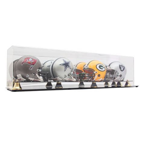 Four Mini Football Helmet Premium Display Case | Free Shipping ...