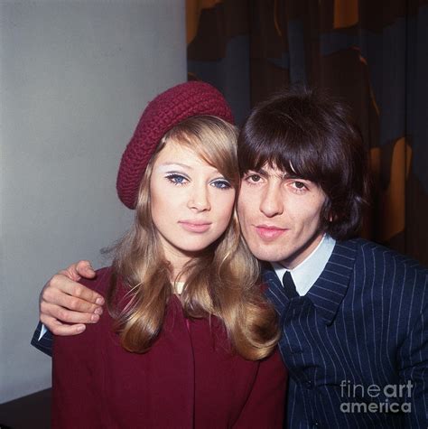 Newlyweds Patti Boyd And George Harrison by Bettmann