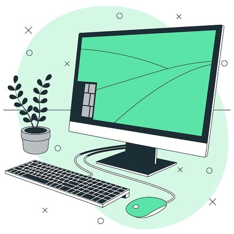 Free Vector | Desktop computer vconcept illustration