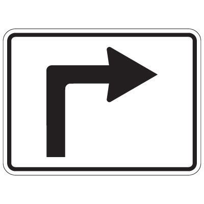 Directional Traffic Signs - Right Turn Arrow Sign | Seton