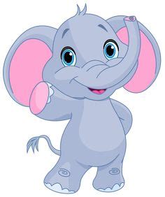 Cute elephant clipart image Cute Cartoon Animals, Cartoon Pics, Giraffe, White Elephant