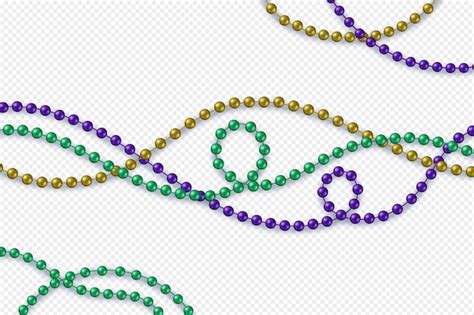 Free Vector | Realistic mardi gras beads