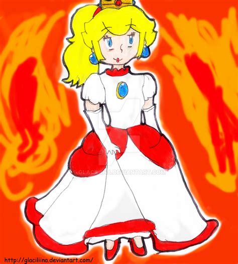 Mario - Fire Peach by Glaciliina on DeviantArt