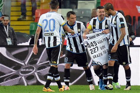 Udinese, Di Natale saluta con un gol. I tifosi: «Grazie Totò»