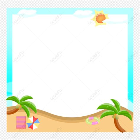 Beach Border, Beach Frame, Cloud, Frame Clip Art PNG Transparent ...