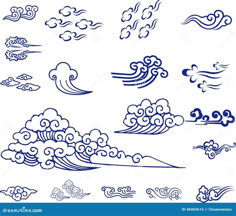 Chinese Cloud Material Stock Vector - Image: 48469616