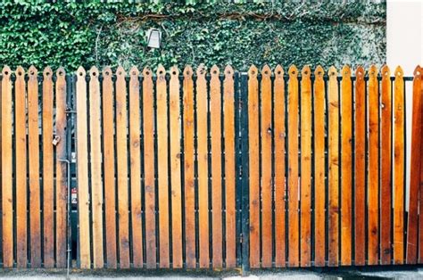 Orange wooden fence | Free Photo