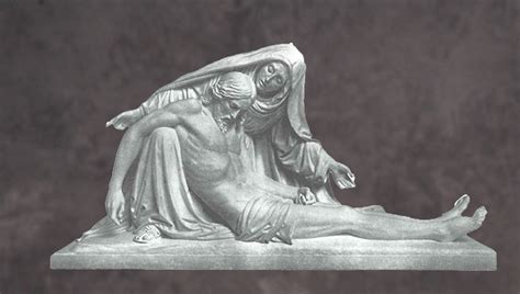 Italian Hand Carved Marble Pieta Statues