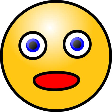 Clipart - Emoticons: Amazed face