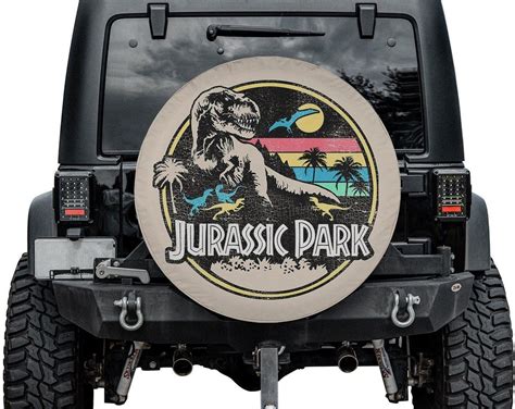Jurassic Park Spare Tire Cover, Jurassic World Tire Cover | Spare tire covers, Tire cover, Spare ...