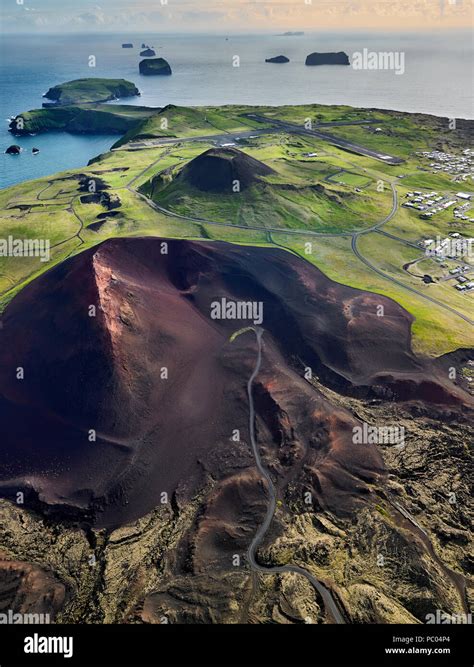 Eldfell volcano, Heimaey, Westman Islands, Iceland Stock Photo - Alamy