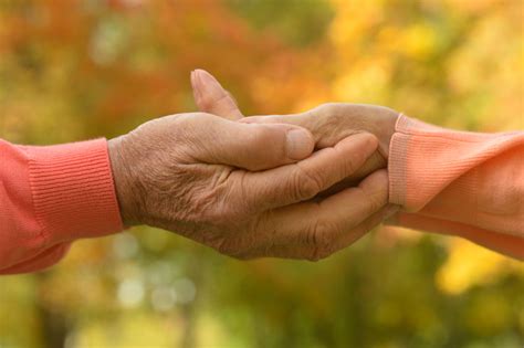 Elderly couple holding hands | Sara Eden