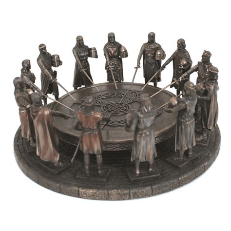 Statuette en Bronze Chevaliers de la Table Ronde