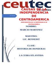 CAUSAS DE LA INDEPENDENCIA DE CENTROAMÉRICA.docx - 17-5-2019 CAUSAS DE ...