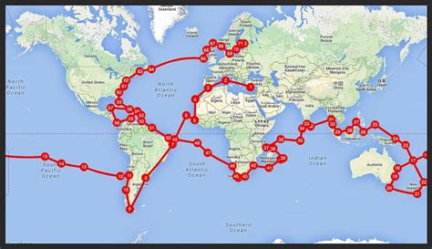 sailing around the world route map - Google Search | Sailing, Ocean ...