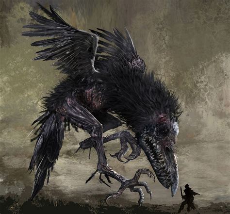 Monstrous Crow Concept Art - Elden Ring Art Gallery Creature Design, Creature Art, Sailor Moon ...