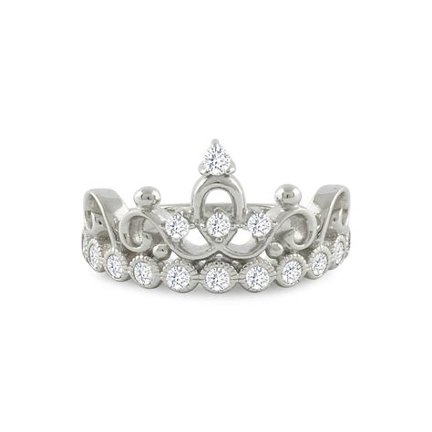 Sterling Silver Princess Crown Ring | 925 Sterling Silver Tiara Ring