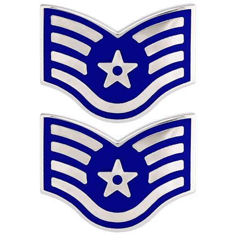 Air Force Chevron Metal Staff Sergeant (SSGT) E5 Pair - Walmart.com