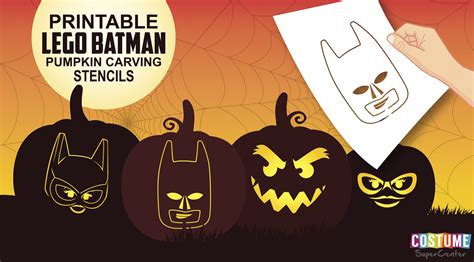 12 Hours of Halloween: These Lego Batman Pumpin Carving Stencils will ...