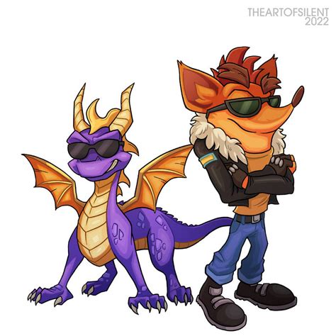 Crash and Spyro by TheArtofSilent on DeviantArt