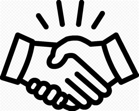 Download HD Handshake, Shake Hands Black Icon PNG | Instagram marketing ...