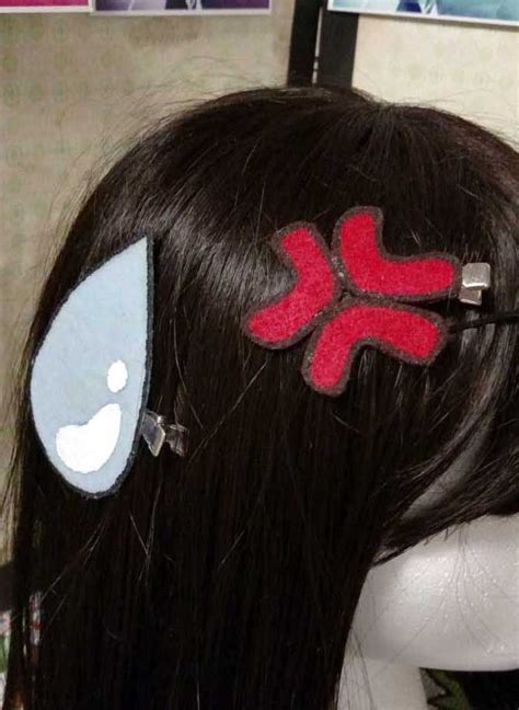 Cute Anime Hair Accessories Anime Expression Hair Clips - Haircut Ideas Medium Black