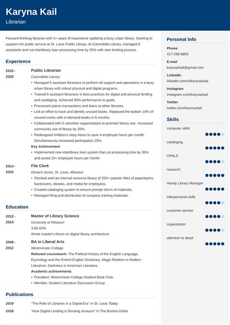 Librarian Resume Examples & Writing Guide for 2024