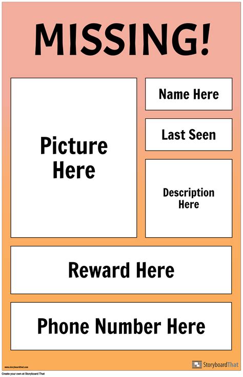 Printable Lost Poster Template