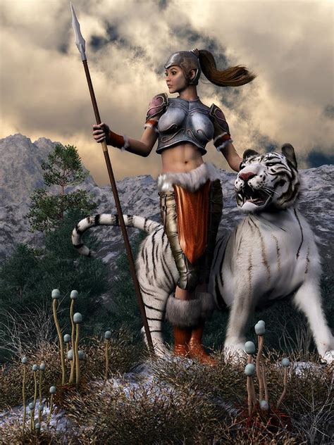 Amazon and White Tiger Digital Art by Kaylee Mason - Fine Art America