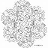 Spiral Coloring Pages Mandala Ratio Golden Pattern Geometric Printable  sketch template