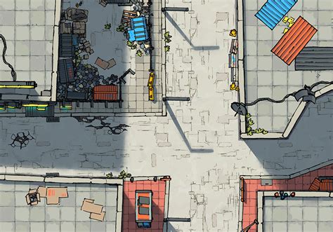 200+ Cyberpunk City Map Assets & Battle Maps from 2-Minute Tabletop