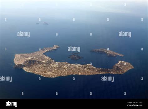 Whole Aerial View Of Santorini Island Stock Photo - Alamy