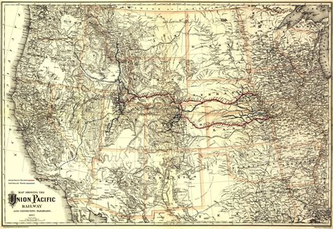 Historic Railroad Map of the Western United States - 1882 | World Maps ...