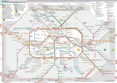 Berlín ferrocarril mapa - Berlín mapa de la red (Alemania)