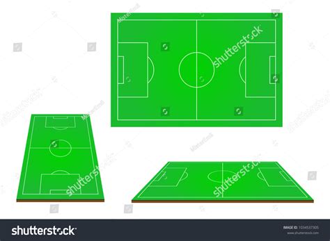 Football Soccer Field Stock Vector (Royalty Free) 1034537305