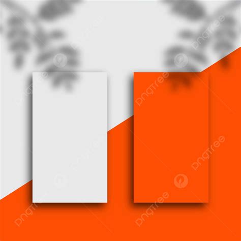 Orange Color With Id Card Mockup Shadow Background, Minimal, Texture ...