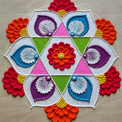 Pin by Ajay Akruti on Rangoli | Free hand rangoli design, Rangoli designs flower, Colorful ...