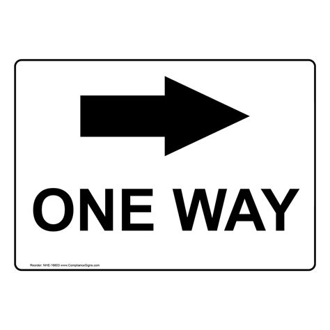 Roadway Information Sign - One Way Right Arrow