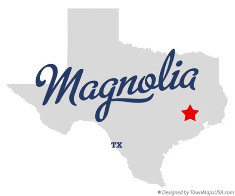 Map of Magnolia, TX, Texas