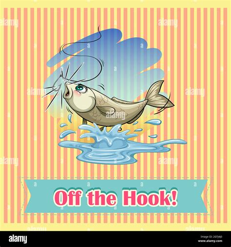 Fish released from fishing hook Stock Vector Image & Art - Alamy
