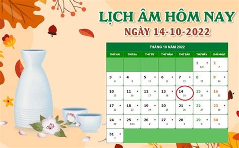 Lịch âm hôm nay bao nhiêu? Xem hướng và giờ xuất hành tốt ngày 14/10/2022