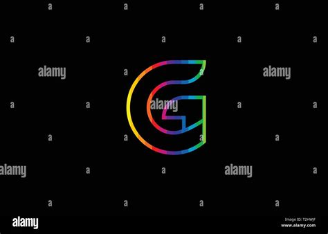 rainbow color colored colorful alphabet letter g logo design suitable for a company or business ...