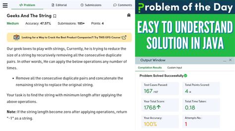 Geeks And The String GFG Practice POTD || GFG POTD Solution - YouTube