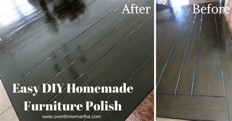 Simple Homemade Wood Furniture Polish - Overthrow Martha