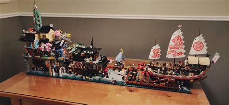 My Ninjago City setup (with custom moc) : r/lego