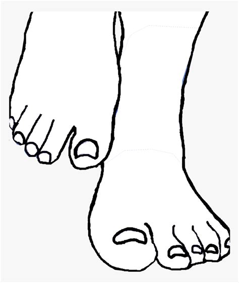 Clip Art Drawn Feet - Toes Clipart Black And White, HD Png Download ...