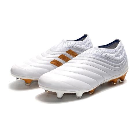 adidas Copa 19+ FG Soccer Cleats White Gold Metallic